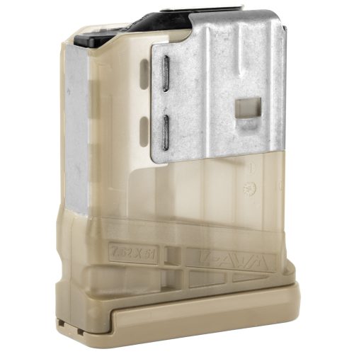 LANCER L7AWM 7.62 10RD MAGAZINE TRANSLUCENT FDE
